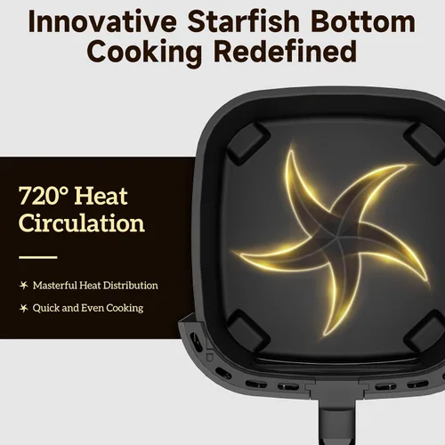 Vista 2 de Kitchen Elite Horno freidora de aire con acero inoxidable, freidora de aire grande de 9.5 cuartos de galón, 9 preajustes de cocción de 1 toque