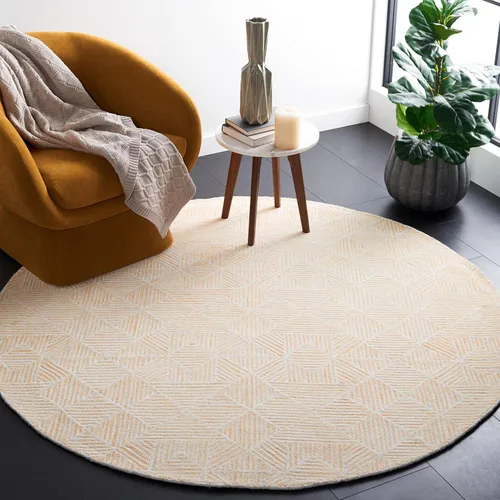 Vista 32 de SAFAVIEH Abstract Collection - Alfombra decorativa, 2 x 3 pies, azul y marfil, lana hecha a mano, ideal para zonas de alto tráfico en entrada, sala