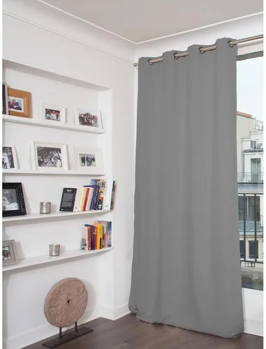 Vista 4 de Moondream DecibelControl™ Cortina insonorizada 3 en 1, reducción de ruido, aislamiento térmico, 100 % opaca, tecnología patentada, fabricada en Gris