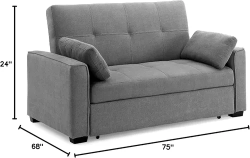 Vista 9 de Night & Day Muebles Nantucket Sofá cama gris claro completo