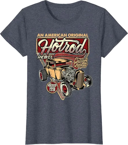 Vista 101 de Camiseta vintage Hot Rod Speed and Power para hombre Asphalt Grey