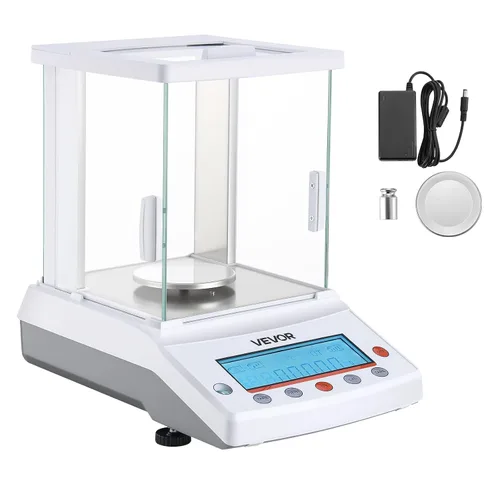 Vista 10 de VEVOR Balanza analítica, 4.23 oz x 0.00 oz Báscula de laboratorio de precisión de alta precisión, g/oz/ct/mg 4 unidades Balanza analítica digital