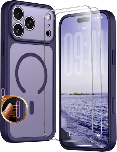 Vista 80 de SPIDERCASE Funda magnética translúcida diseñada para iPhone 11, con 2 protectores de pantalla de vidrio templado, antihuellas, para iPhone 11 de 6.1