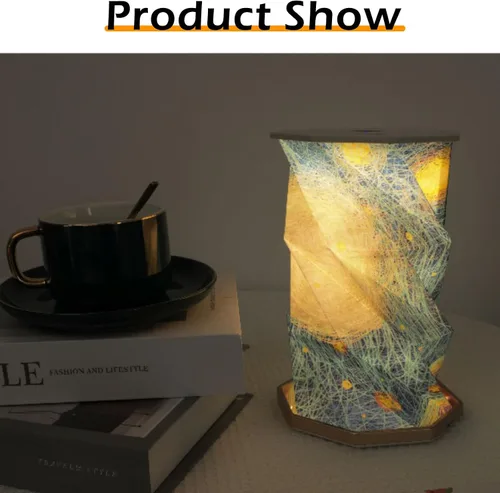 Vista 3 de Nueva luz nocturna, lámpara táctil de mesita de noche, luz nocturna portátil magnética, luz decorativa plegable regulable con recargable por USB