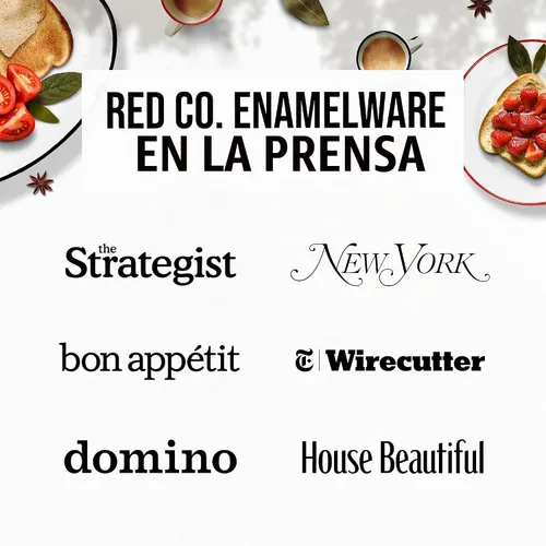 Vista 8 de Red Co. Enamelware - Taza redonda de metal para café y té de 22 onzas con asa, borde blanco y rojo sólido