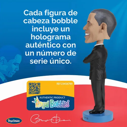 Vista 3 de Royal Bobbles Muñeco cabezón de Barack Obama