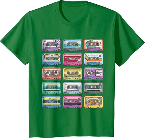 Vista 31 de Vintage Cassette Tapes Collection 80's 90's Music Mixtape T-Shirt Asphalt Grey