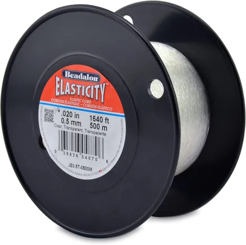 Vista 10 de Beadalon - Cordón elástico para joyería (0,5 mm, 5 m), color negro