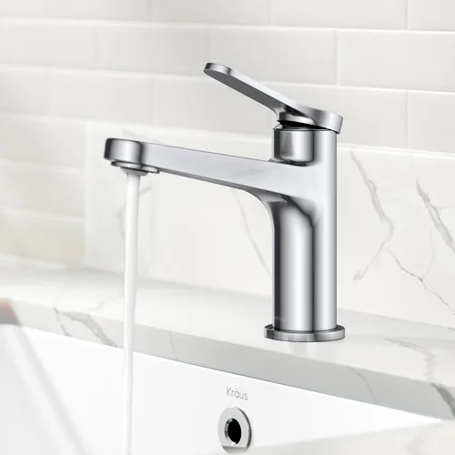Vista 3 de KRAUS Indy Grifo de Lavabo de un Orificio de una Sola Manija en Cromo, KBF-1411CH