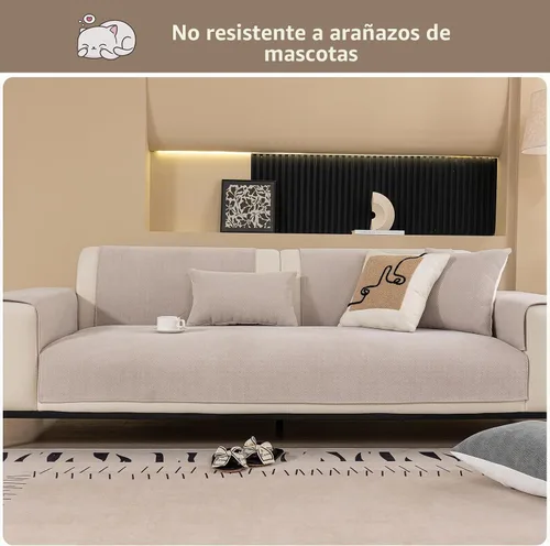 Vista 7 de Fundas de felpilla para sofá modular, fundas de sofá en espiga lavables para perros, divertidas fundas de sofá mullidas para sofá, protector