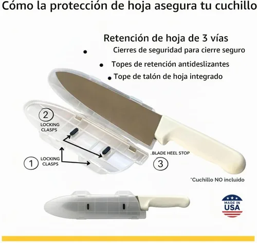 Vista 2 de Blade Guard™ Protector de hoja de cuchillo de cocina con bloqueo