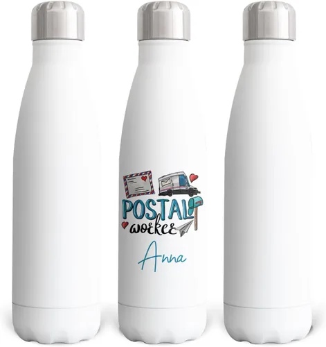 Vista 5 de Postal Worker - Taza de café delgada de 14 onzas, regalo para él, taza de café de acero inoxidable, regalo para cartero, mujeres postales, taza