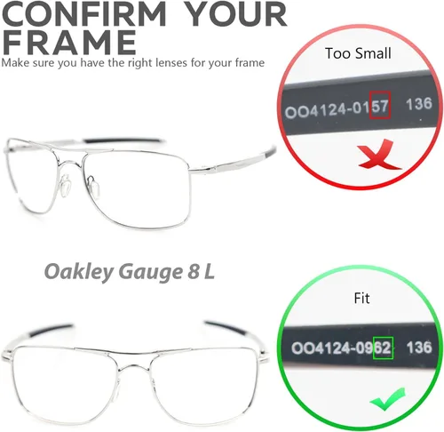 Vista 5 de Walleva - Lentes de repuesto para gafas de sol Oakley Gauge de 8 l