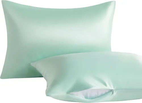 Vista 30 de NTBAY Paquete de 2 almohadas con fundas de almohada de algodón egipcio, relleno alternativo de algodón suave de 13 x 18 pulgadas, almohadas sobre