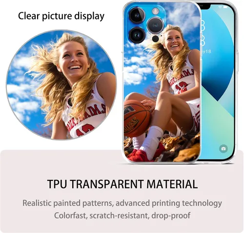 Vista 2 de Funda personalizada para teléfono, compatible con iPhone 16 15 14 13 12 11 Pro Max Mini Plus Xr X, diseña tu propia funda personalizada para 1 Foto