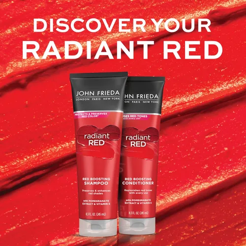 Vista 6 de John Frieda Radiant Red, Acondicionador para Elevar el Color Rojo, Hidrata y Realza los Tonos Rojos con Extracto de Granada y Vitamina E