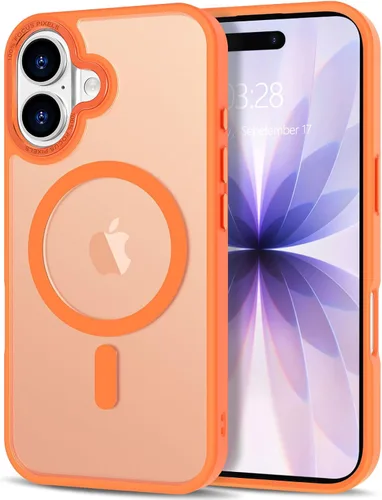 Vista 267 de Anuck - Funda magnética para iPhone 11 compatible con MagSafe, carcasa trasera mate translúcida dura, borde de TPU, delgada, resistente a impactos