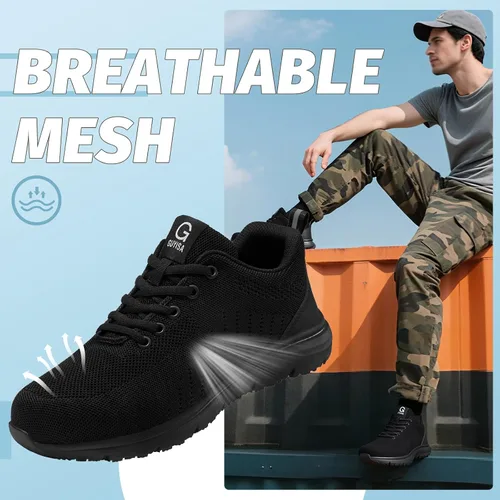 Vista 3 de Zapatos de trabajo antideslizantes para hombres y mujeres, transpirables, ligeros, resistentes al agua, para caminar, cocinero, cocina