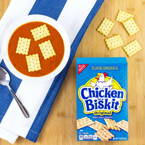 Vista 10 de Chicken in a Biskit Galletas horneadas originales, aperitivos a granel, 6 cajas de 7.5 onzas