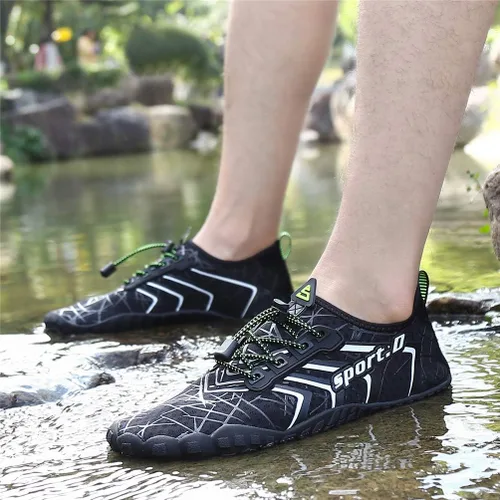 Vista 4 de UBFEN Zapatos acuáticos para natación, para hombre y mujer, para deportes de playa, secado rápido, descalzos para navegación, pesca, buceo, surf