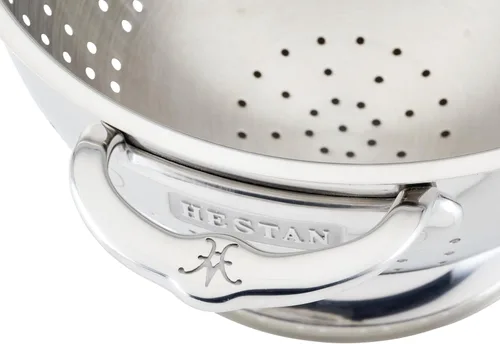 Vista 3 de Hestan Provisiones: colador de acero inoxidable de 3 cuartos de galón