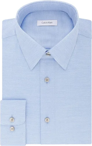 Vista 3 de Calvin Klein - Camisa de vestir, ajuste regular, ajuste elástico, para hombre, no necesita planchado.