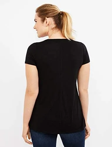 Vista 4 de Maternidad Plus tamaño Lift Up Relaxed Fit Tee de lactancia