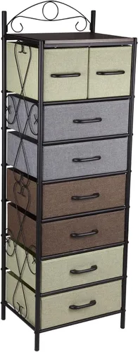 Vista 6 de Household Essentials - Unidad de organización de almacenamiento con torre de 8 cajones estilo victoriano, multicolor