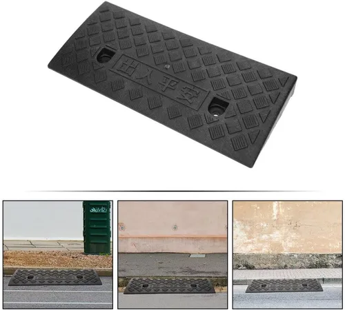 Vista 2 de Healifty Rampa de goma para silla de ruedas, rampa de umbral industrial, rampa para bordillos, rampas para bordillos, rampas de inclinación