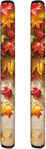 Vista 7 de Hojas de arce otoñal, 2 unidades, para nevera, lavavajillas, microondas, horno, evita las huellas dactilares, resistentes a las manchas, accesorios