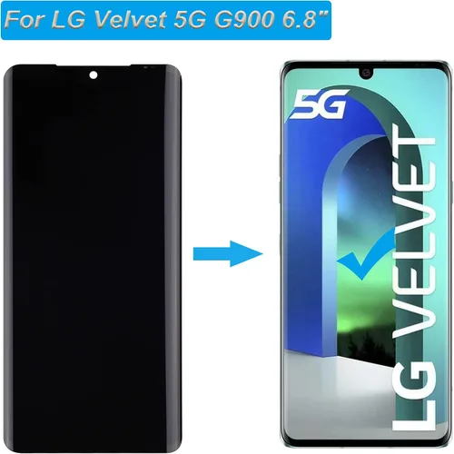 Vista 5 de AMOLED - Pantalla compatible con LG Velvet 5G G900 6.8 pulgadas, pantalla LCD táctil con herramientas
