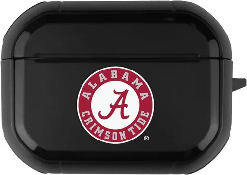 Vista 4 de Funda negra duradera para Apple AirPods Pro (1ª/2ª generación) con mosquetón - Alabama Crimson Tide