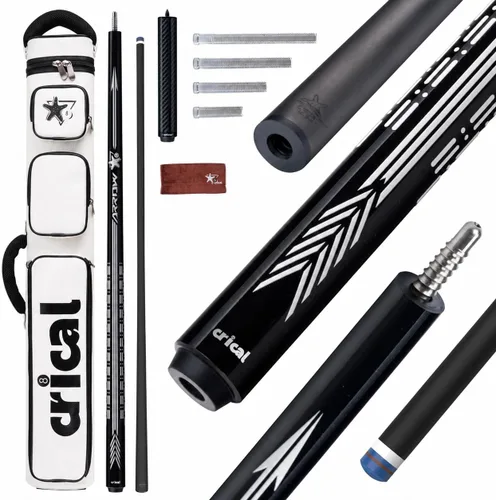 Vista 20 de CRICAL Carbon Fiber Pool Cue Stick, Pro Taper Shaft Low Deflection