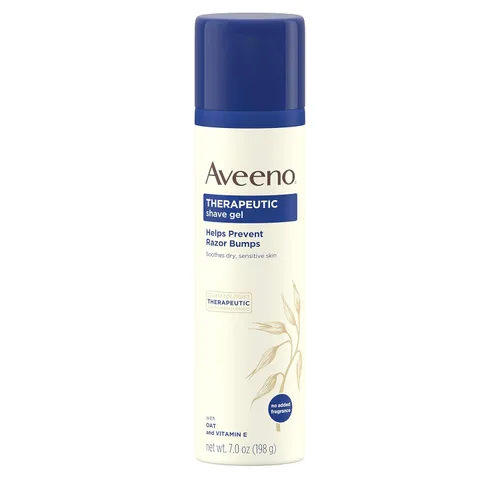 Vista 10 de Aveeno - Gel para afeitar terapéutico con avena y vitamina E, para ayudar a prevenir los golpes de la maquinilla de afeitar, calma la piel seca