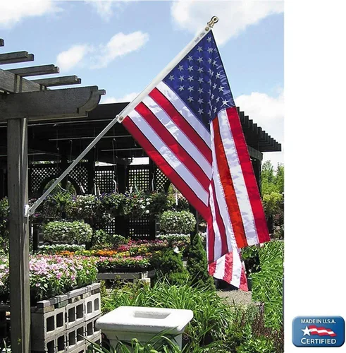 Vista 2 de Annin Flagmakers Bandera Estadounidense de Nailon para Todo Tipo de Clima SolarGuard Nyl-Glo, 2.5 x 4 pies (Modelo 2440) 100% FABRICADO en Estados