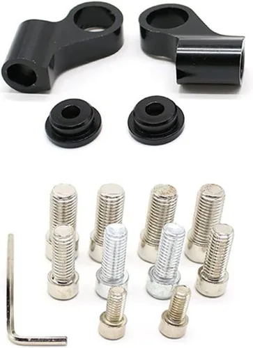 Vista 3 de Espejos traseros universales para motocicleta, espejos retrovisores CNC para Kawasaki para VERSYS 1000 ER6N para Yamaha XTZ 250 FZ6R para Suzuki Azul