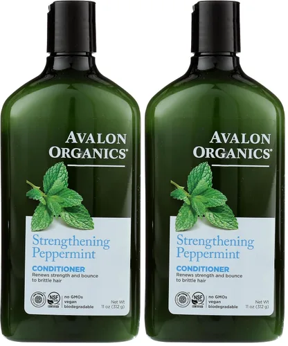 Vista 8 de Avalon Organics Acondicionador fortalecedor de menta, 11 oz
