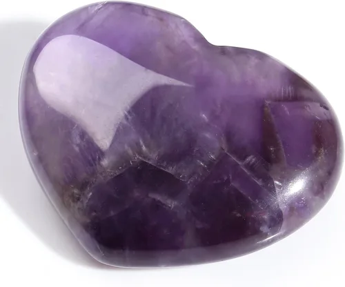 Vista 2 de MAIBAOTA 45 mm Cristal Corazón de Roca Piedra Grande Cristales de Sanación Regalos para Mujeres Piedra Natural Reiki Gema Pulida Rocas