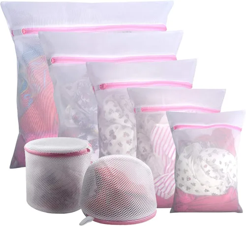 Vista 18 de GOGOODA - 3 bolsas de malla para lavandería, bolsas para lavado de prendas delicadas, lencería, medias