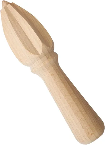 Vista 3 de Exprimidor manual de madera maciza de haya, exprimidor de cono de limón de haya, herramienta de exprimir jugo de limón de naranja