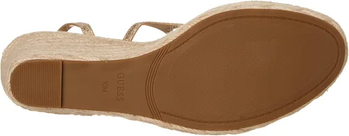 Vista 4 de GUESS Sandalia de cuña Hirani para mujer, Gld-1 Oro