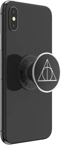 Vista 2 de PopSockets Agarre adhesivo para teléfono, soporte, soporte para teléfono, Harry Potter - Esmalte Deathly Hallows