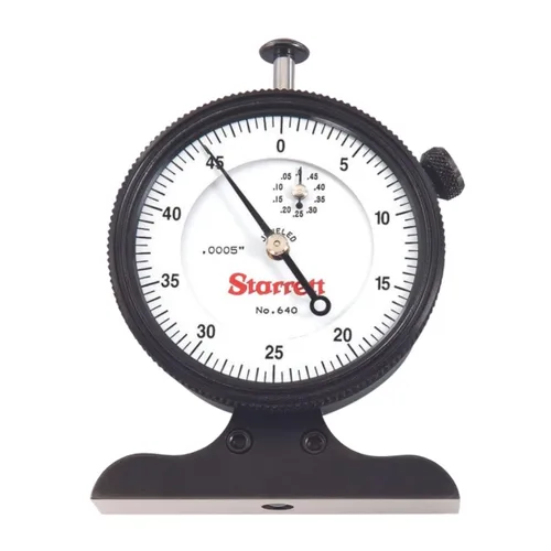 Vista 8 de Starrett Medidor de profundidad de dial, base de borde de cuchillo, rango