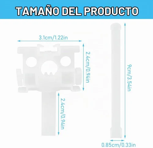 Vista 3 de 24 piezas de soporte de reparación vertical de persianas verticales con vástago, kit de reparación universal de persianas verticales duraderas