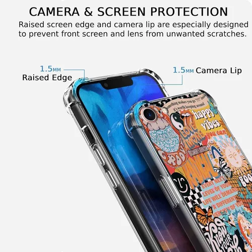 Vista 3 de Funda de Collage Estético para iPhone 7/8/SE2/SE3, Patrón de Citas Positivas, Funda TPU Única y Moderna Compatible con iPhone 7/8/SE2/SE3