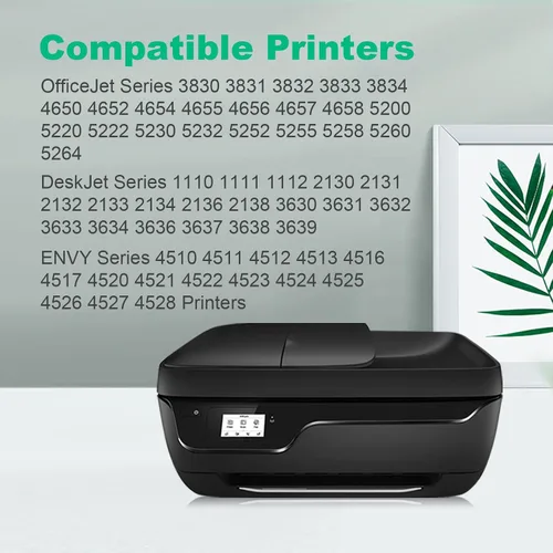 Vista 2 de Cartuchos de tinta remanufacturados de repuesto para HP 63XL 63 XL 63XXL para impresora DeskJet 1110 1111 2130 2131 3630 Envy 4510 4511 4517 4526