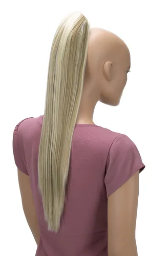 Vista 13 de CAISHA 24 "Hairpiece Cola de caballo Clip en la extensión de pelo largo recto negro H601