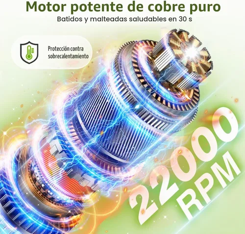 Vista 4 de KOIOS Licuadora para Batidos, Licuadora Personal para Batidos y Smoothies con 3 * 22oz Vasos Para Llevar, Batidora de Smoothies de 22000 RPM