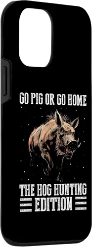 Vista 3 de iPhone 12 mini Pig Hunting Quote for Hog Exterminator and Boar Hunting Case