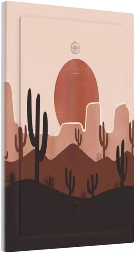 Vista 15 de Placa de pared de 1 cuadrilla, diseño de playa, océano, amanecer, mar, atardecer, cubierta de interruptor de luz en blanco, decorativo, sin
